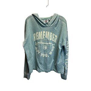 Smokey Bear "Only You" Graphic Hoodie Pullover XL green